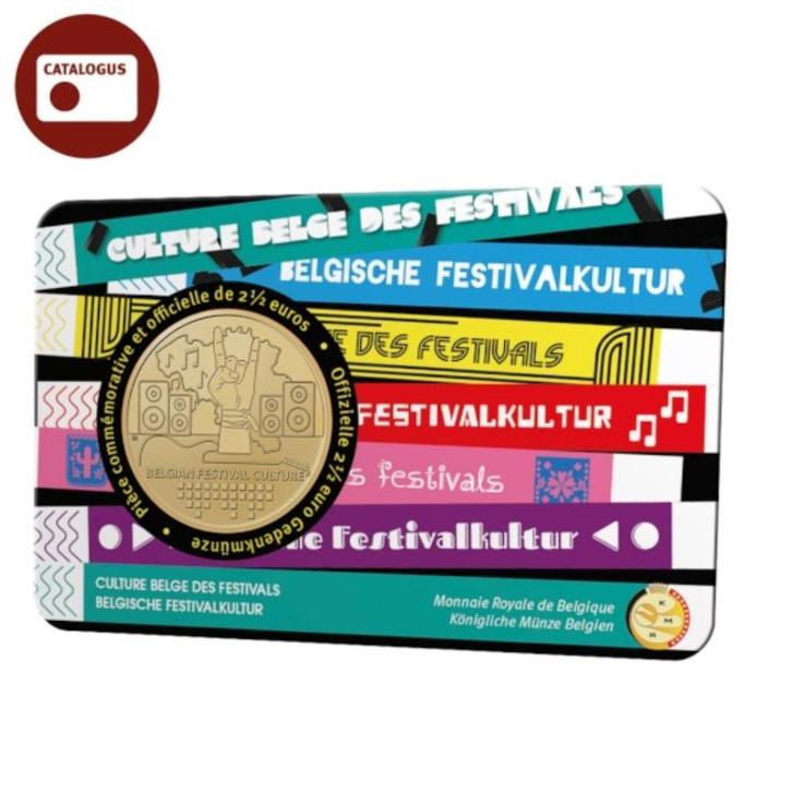 2,50 Euro Belgie 2023 BU Coincard (FRANS) - Festival Cultuur, Postzegels en Munten, Munten | Europa | Euromunten, Losse munt, Overige waardes