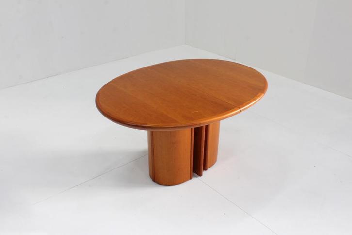 Vintage Skovby Deense uitschuifbare ovalen eettafel tafel, Huis en Inrichting, Tafels | Eettafels, Gebruikt, 100 tot 150 cm, 150 tot 200 cm