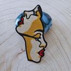 Strijk embleem applicatie Patch gezichten, D, Nieuw, Ophalen of Verzenden, D