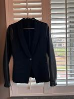 Pinko blazer met leren mouwen, maat 36, Zwart, Ophalen of Verzenden, Zo goed als nieuw, Jasje