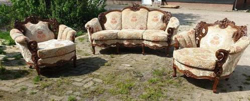 Italiaanse barok bank met fauteuils, Antiek en Kunst, Antiek | Meubels | Stoelen en Banken, Ophalen
