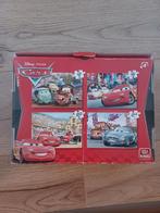 Cars puzzel, 4 verschillende., Kinderen en Baby's, Speelgoed | Kinderpuzzels, Zo goed als nieuw, Ophalen