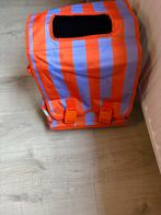 fietstas oranje met lila, Ophalen, Zo goed als nieuw