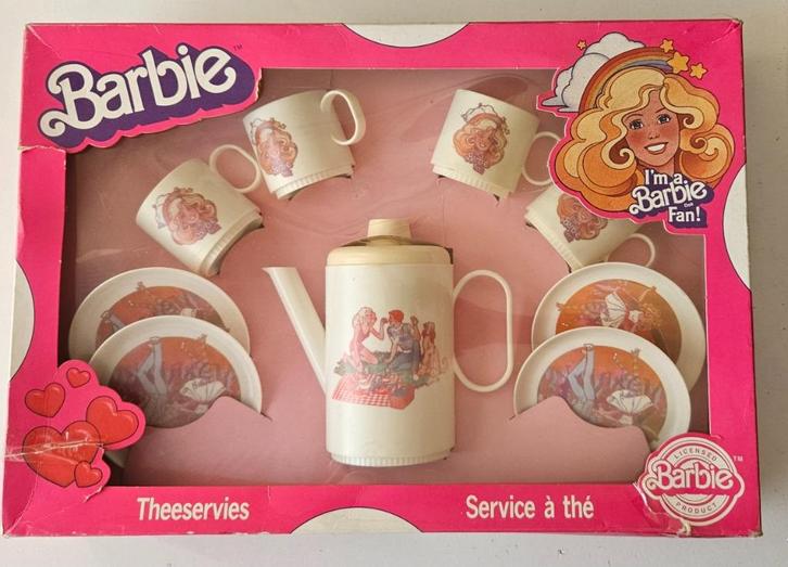 Barbie theeservies 1986, Verzamelen, Poppen, Gebruikt, Accessoires, Ophalen of Verzenden