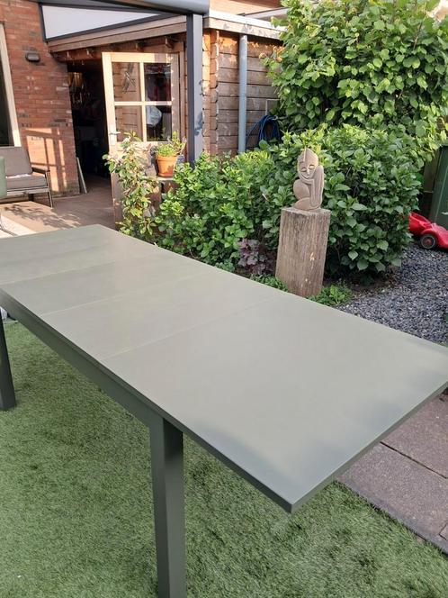 Bjursta Ikea  tafel goud/groen, Tuin en Terras, Tuintafels, Gebruikt, Rechthoekig, Hout, Ophalen
