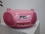 knal rose disco draagbare radio cd mp3 speler + disco lampen, Audio, Tv en Foto, Cd-spelers, Ophalen of Verzenden, Gebruikt, Overige merken