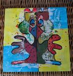 Uil op doek, Antiek en Kunst, Kunst | Schilderijen | Abstract, Ophalen of Verzenden