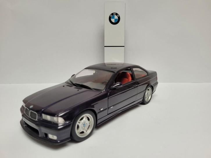 UT Models BMW E36 M3 Techno-Violet 1:18, Hobby en Vrije tijd, Modelauto's | 1:18, Zo goed als nieuw, Auto, UT Models, Ophalen of Verzenden