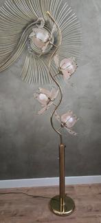 Vintage Hollywood regency lotus lamp lotus bloemenlamp, Huis en Inrichting, Lampen | Vloerlampen, Ophalen, Gebruikt, Minder dan 100 cm