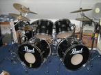 6 delig drumstel Pearl Export Deep Force Black double bass, Muziek en Instrumenten, Ophalen, Zo goed als nieuw, Pearl