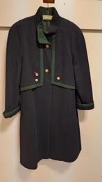 Blauwe jas met groene details maat 36, Kleding | Dames, Gerlach, Blauw, Ophalen of Verzenden, Zo goed als nieuw