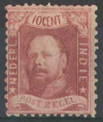 Ned-Indie NVPH nr 2 ongebruikt Koning Willem III 1868 beschikbaar voor biedingen