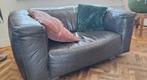Stoere, echt lederen romantische (buffelleer) loveseat, Huis en Inrichting, Fauteuils, Ophalen, Gebruikt, Leer, 75 tot 100 cm