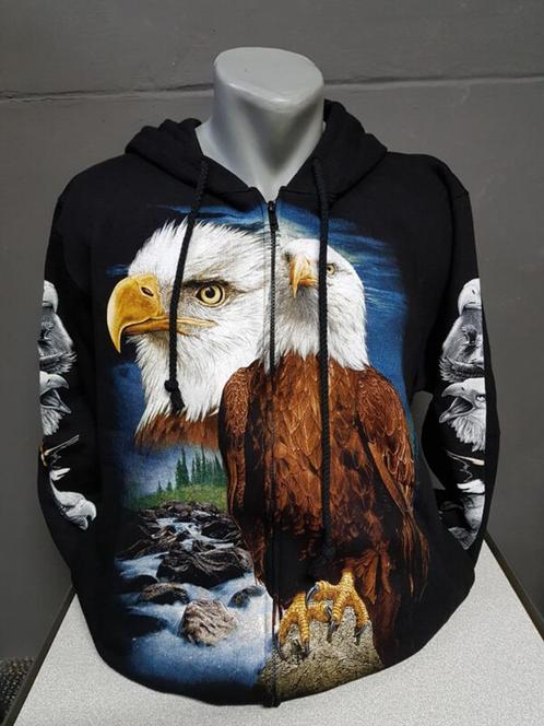 Zwart vest, Adelaars, printvest, Kleding | Heren, Truien en Vesten, Nieuw, Overige maten, Zwart, Ophalen of Verzenden