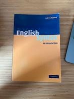 English Syntax: An Introduction - Radford (Cambridge), Ophalen of Verzenden, Alpha, Gelezen, WO