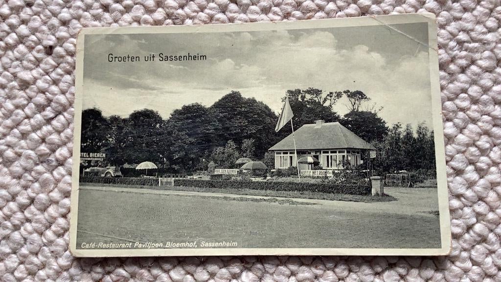Ansichtkaart Sassenheim Paviljoen Bloemhof 1939. 937, Ophalen of Verzenden, 1920 tot 1940, Gelopen, Zuid-Holland