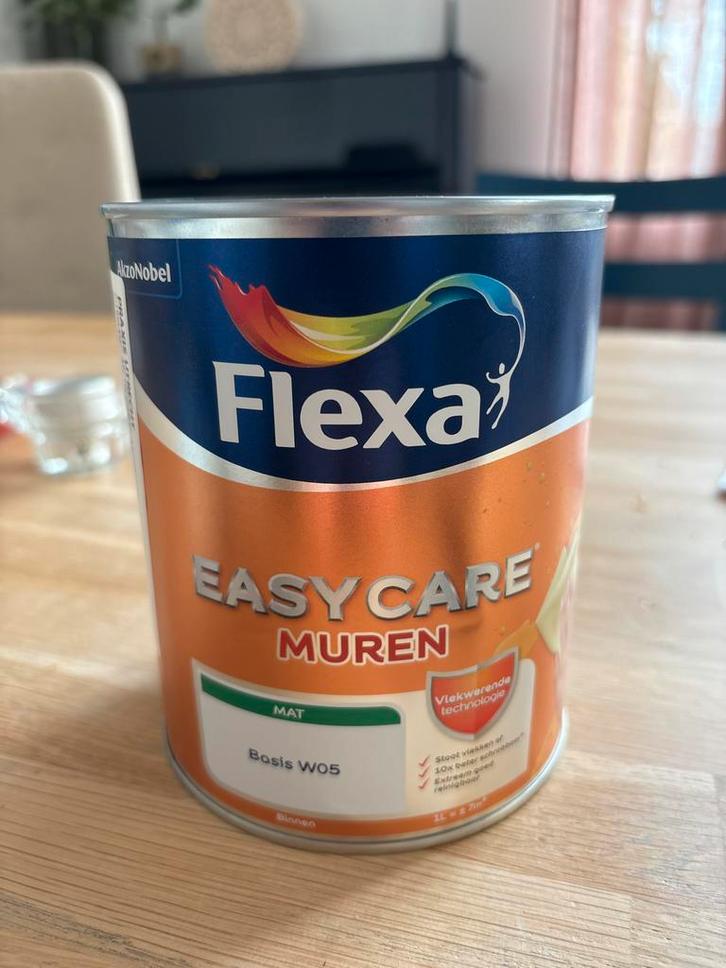 Flexa Easycare Muren licht blauw 1L (Pale Wedgwood) 1L, Doe-het-zelf en Verbouw, Verf, Beits en Lak, Nieuw, Verf, Minder dan 5 liter