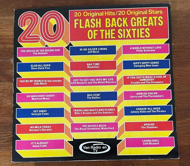 LP 20 Original Hits Flash Back Greats of the Sixties, Cd's en Dvd's, Vinyl | Verzamelalbums, Zo goed als nieuw, Pop, 12 inch, Ophalen of Verzenden