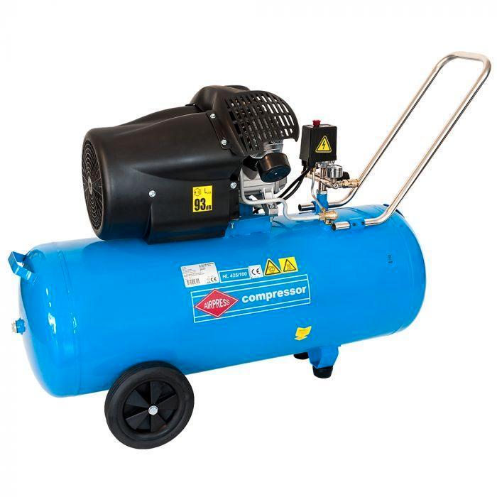 Actie!! Airpress HL 425-100-V 2 cilinder compressor 100 L!!, Doe-het-zelf en Verbouw, Compressors, Nieuw, 6 tot 10 bar, 100 liter of meer