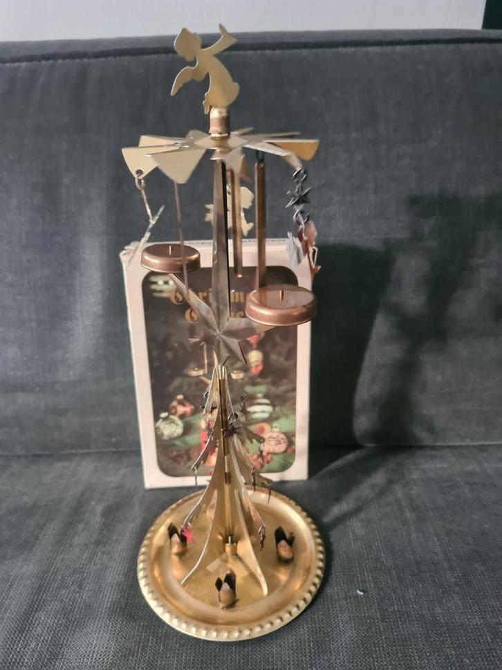 Vintage Kerst Angel Chimes-Kerstboom Carrousel inc kaarsjes, Diversen, Kerst, Zo goed als nieuw, Ophalen of Verzenden