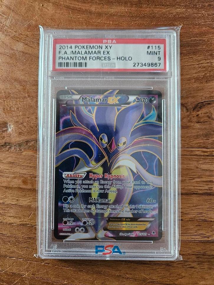 Pokémon Phantom Forces Malamar PSA 9 115, Hobby en Vrije tijd, Verzamelkaartspellen | Pokémon, Nieuw, Losse kaart, Ophalen of Verzenden