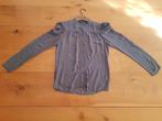 100% ZIJDE ANTIK BATIK BLOUSE MEDIUM, Kleding | Dames, Maat 38/40 (M), Ophalen of Verzenden, Zo goed als nieuw, Grijs