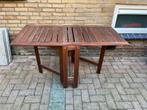 Compacte uitklapbare tuintafel, Ophalen, Zo goed als nieuw, Rechthoekig, Hout