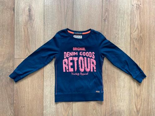 Retour leuke donkerblauwe longsleeve maat 6/116, Kinderen en Baby's, Kinderkleding | Maat 116, Gebruikt, Jongen, Shirt of Longsleeve