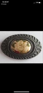 Vintage Tinnen Broche - Etain Zinn, Overige materialen, 4 tot 7 cm, Gebruikt, Ophalen of Verzenden