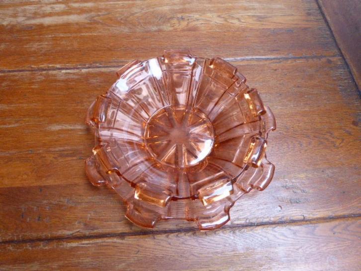 Art deco persglazen schalen set, Czechoslovakia, Antiek en Kunst, Antiek | Glas en Kristal, Ophalen of Verzenden