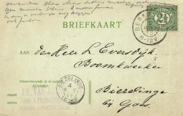J.P. van Aalst, Berkel bij Rotterdam - 03.1913 - briefkaart beschikbaar voor biedingen