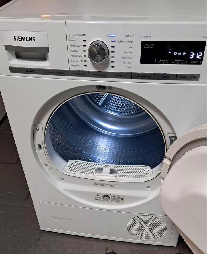 Siemens iq 700 warmtepompdroger A +++ ,9 kg, Witgoed en Apparatuur, Wasdrogers, Zo goed als nieuw, Overige typen, Voorlader, 8 tot 10 kg