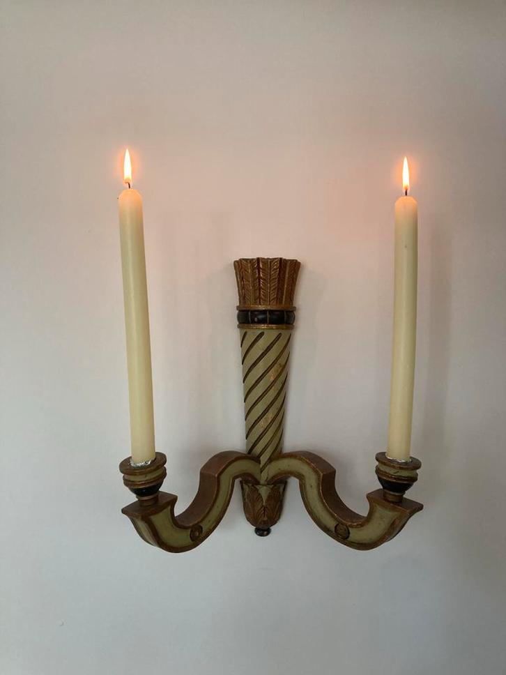 Antieke (draaimolen)Wandkandelaar, Antiek en Kunst, Antiek | Kandelaars, Overige materialen, Ophalen of Verzenden