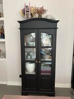 Black Display/ China Cabinet with Modern Twist, Ophalen, 50 tot 100 cm, Rustic with Modern, 150 tot 200 cm