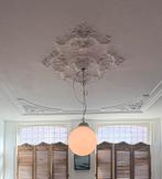 Vintage / retro set van 2 Gispen Giso schoollampen, Huis en Inrichting, Lampen | Hanglampen, Ophalen of Verzenden, Gebruikt, Glas