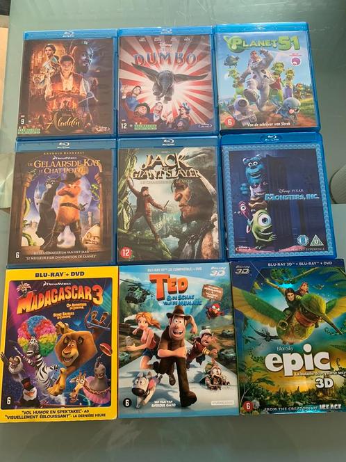 Blu-ray kinder films 9 stuks, Cd's en Dvd's, Blu-ray, Gebruikt, 3D, Ophalen of Verzenden