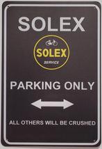 Solex parking only zwart reclamebord van metaal wandbord