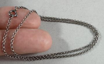 Zilveren ketting Jasseron 38 cm 1,9 mm 835 zwart zilver beschikbaar voor biedingen