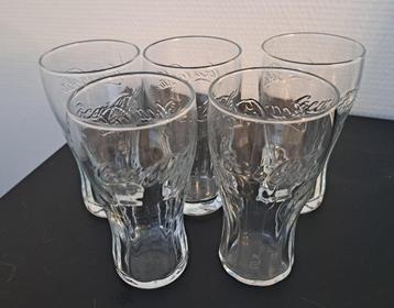 Coca Cola glazen, klein formaat - 5 stuks beschikbaar voor biedingen