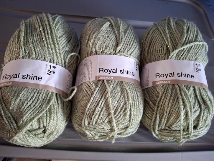 3 Bollen Royal Shine Garen - Nieuw!, Hobby en Vrije tijd, Breien en Haken, Nieuw, Breien of Haken, Wol of Garen, Ophalen of Verzenden