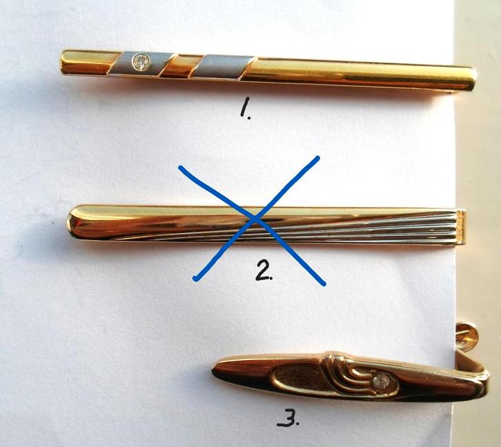 Dasspelden. Verguld. Dasspeld 3 merk Rabbit., Kleding | Heren, Stropdassen, Zo goed als nieuw, Overige kleuren, Ophalen of Verzenden