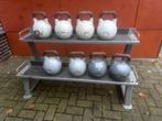 Competitie Kettlebells 8kg t/m 24kg + Opbergrek, Ophalen, Gebruikt, Kettlebell