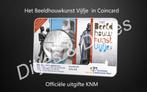 Beeldhouwkunst Vijfje in coincard KNM 5 euro herdenkingsmunt, Euro's, Ophalen of Verzenden, Koningin Beatrix