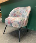 Gebloemde cocktailstoel - vintage retro fauteuil stoel, Minder dan 75 cm, Gebruikt, Vintage, Metaal