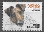 DENEMARKEN 10 Kr. zegel Honden - Gladharige Foxterrier 2019, Ophalen of Verzenden, Denemarken, Gestempeld