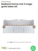 Bedbank Lilli Furniture Set van Emma met 3 lades - Wit, Ophalen, Wit, 190 cm of minder, Zo goed als nieuw
