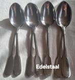 Bestek Edelstaal 18/8 roestvrij lepels brede gladde handvatt, Ophalen of Verzenden, Rvs of Chroom