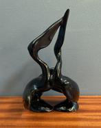 60 jaren Miroslav Smutny 2 love pelikanen ZWART keramiek, Verzamelen, Beelden en Beeldjes, Ophalen of Verzenden, Gebruikt, Dier