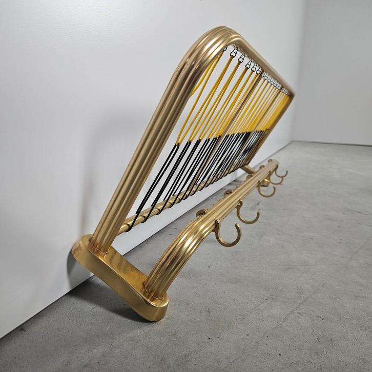 Vintage kapstok goud, Huis en Inrichting, Woonaccessoires | Kapstokken, Gebruikt, Wandkapstok, Minder dan 100 cm, Metaal, Ophalen of Verzenden