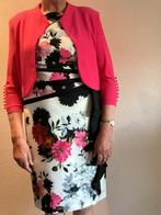 Fris gebloemde Joseph Ribkoff jurk met effen rose jasje, Kleding | Dames, Jurken, Ophalen, Overige kleuren, Maat 42/44 (L), Nieuw